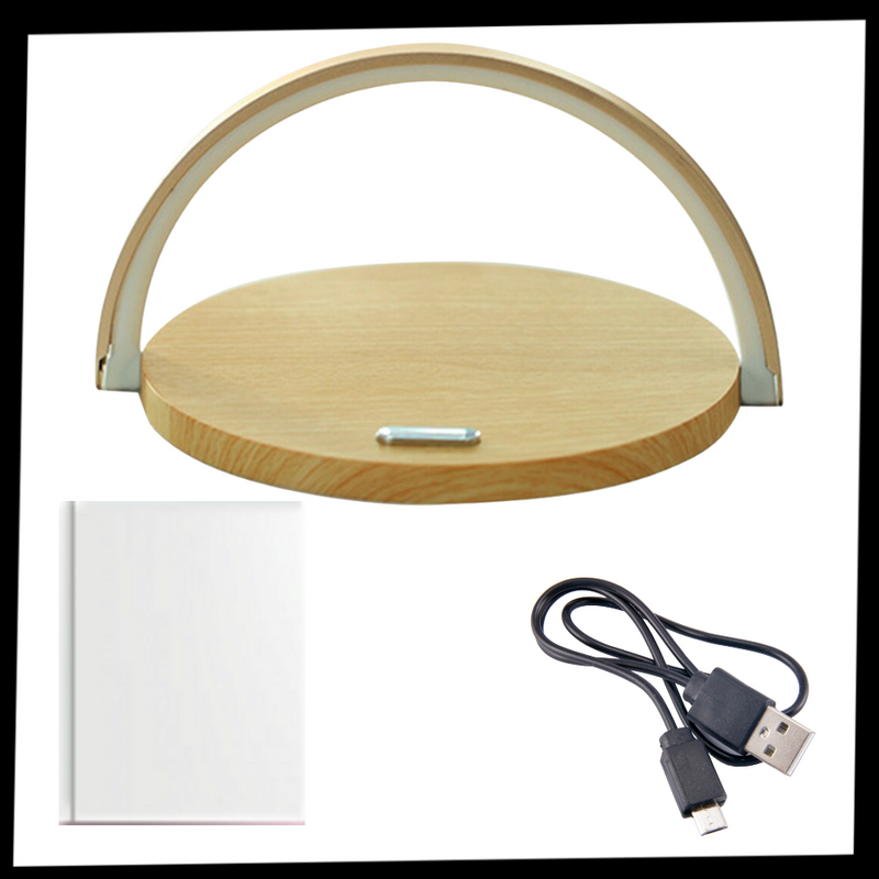 Schreibtischlampe & kabelloses Handy-Ladegerät