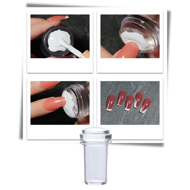 Silikon-Nagelkunst-Stempel-Set mit Abstreifer