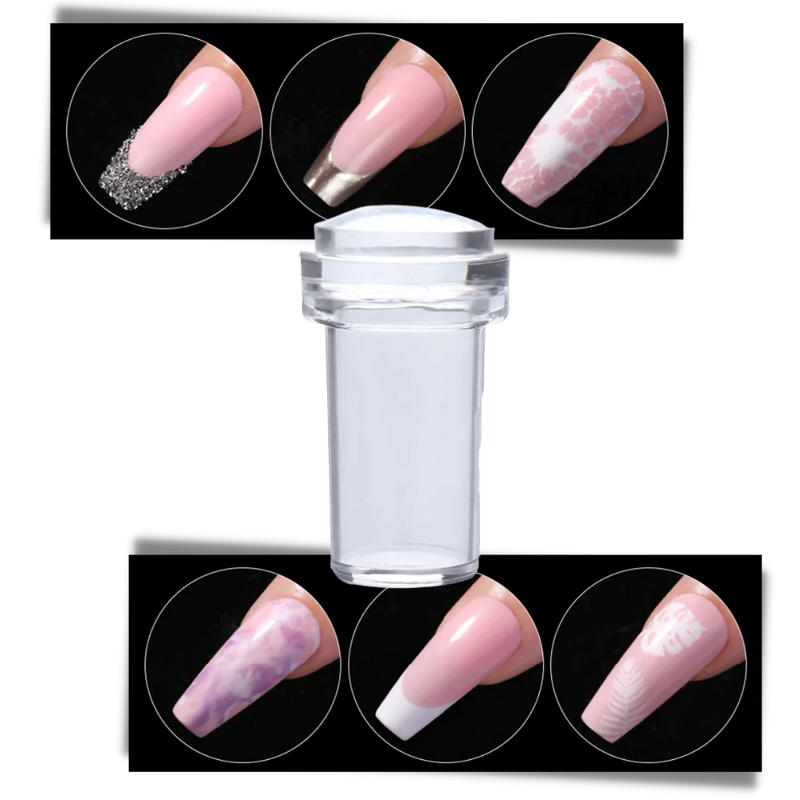 Silikon-Nagelkunst-Stempel-Set mit Abstreifer