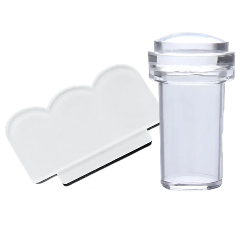 Silikon-Nagelkunst-Stempel-Set mit Abstreifer