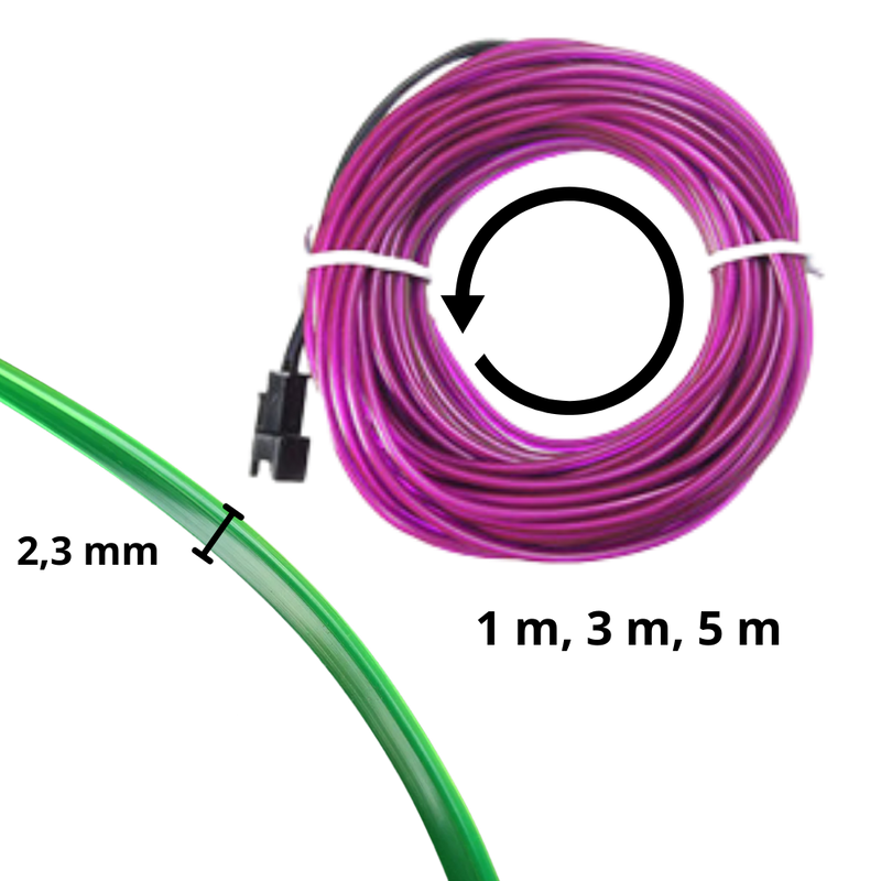 Neon LED Draht Bunt