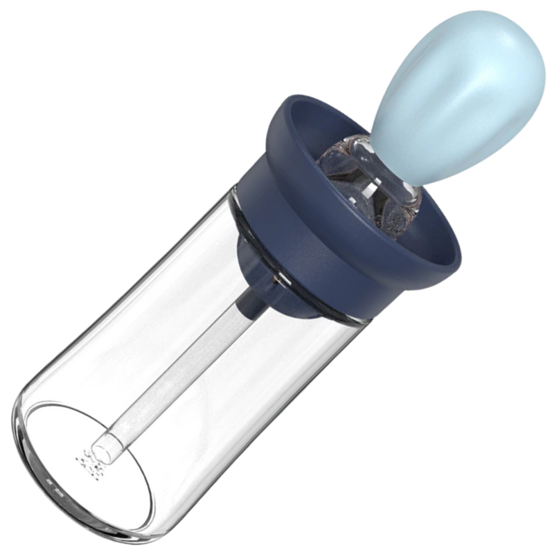 Öl-Glasflasche mit Pinsel