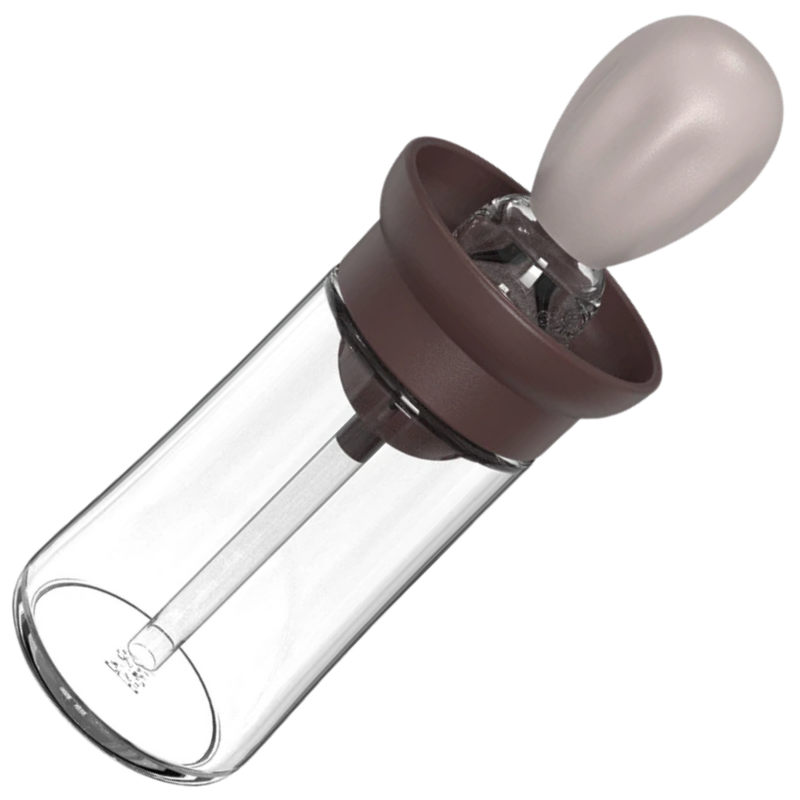 Öl-Glasflasche mit Pinsel