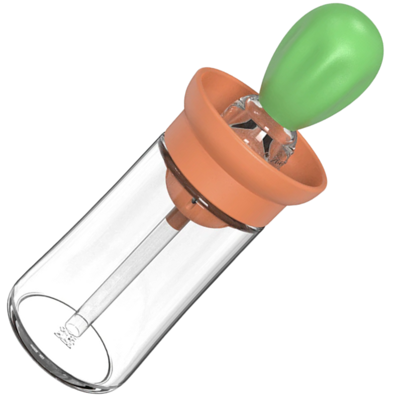 Öl-Glasflasche mit Pinsel