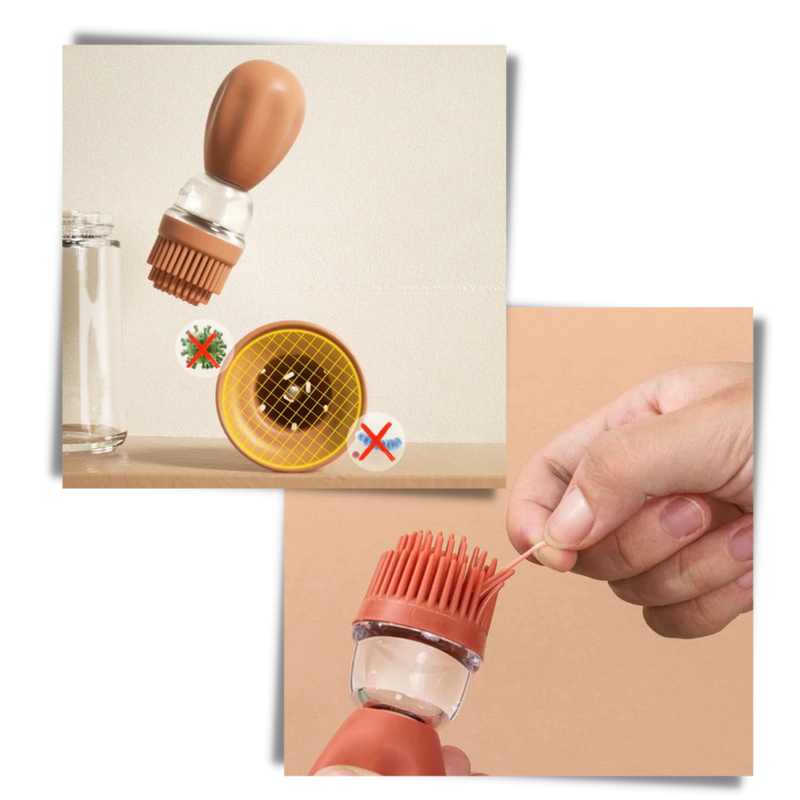 Öl-Glasflasche mit Pinsel
