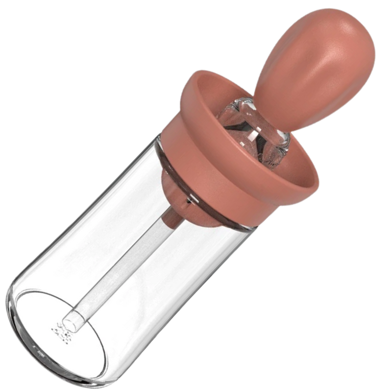 Öl-Glasflasche mit Pinsel