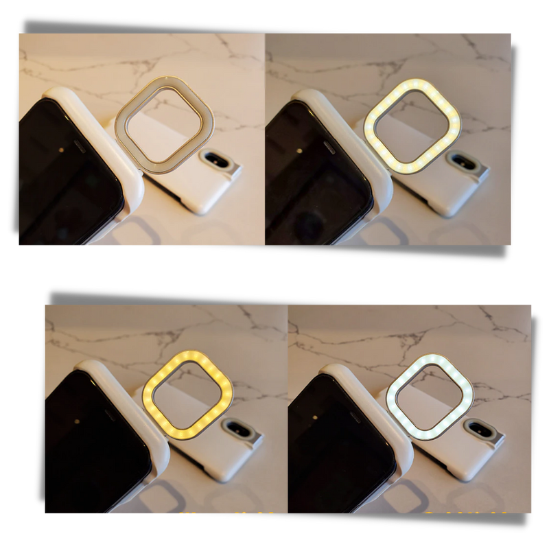 Handyhülle mit LED-Ringlicht