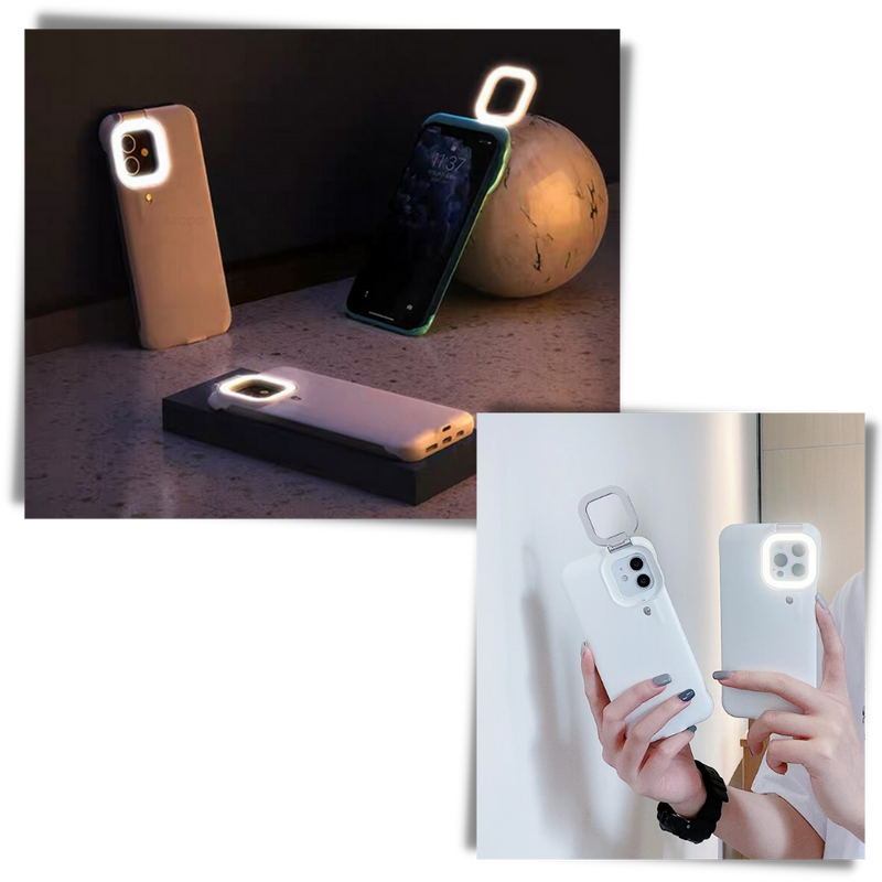 Handyhülle mit LED-Ringlicht