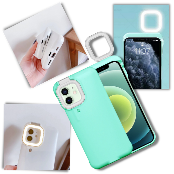 Handyhülle mit LED-Ringlicht