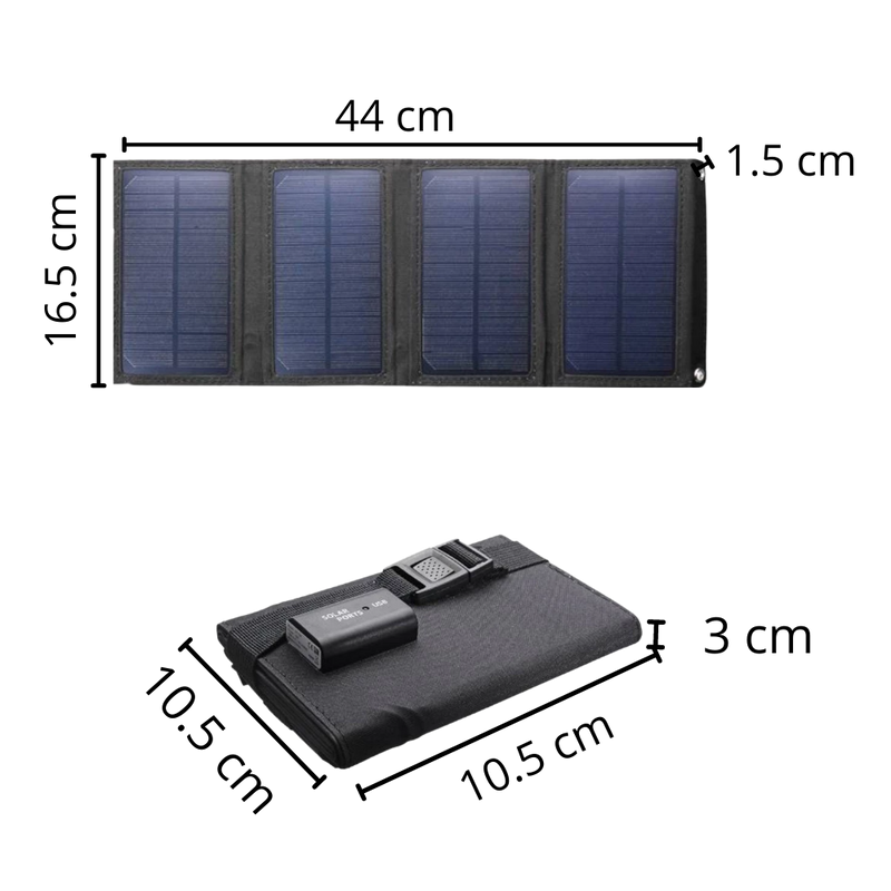 Tragbares Solarpanel Ladegerät mit USB-Anschlüssen
