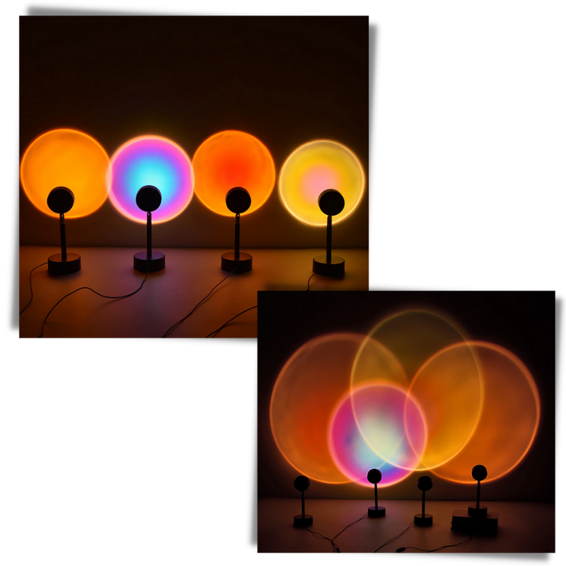 Farbiger Lichtprojektor LED-Schreibtischlampe