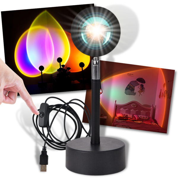 Farbiger Lichtprojektor LED-Schreibtischlampe