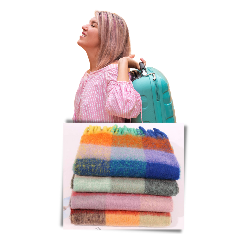 Karierter Winterschal für Frauen