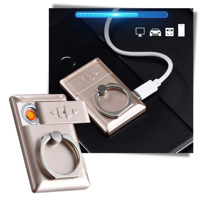 Telefon-Ring mit Feuerzeug