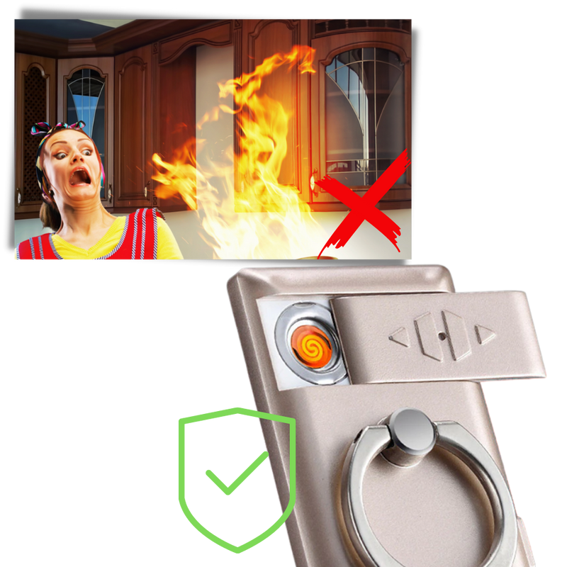 Telefon-Ring mit Feuerzeug