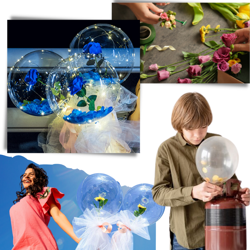 Wunderschöne Rosen LED Ballon