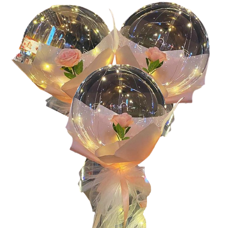Wunderschöne Rosen LED Ballon
