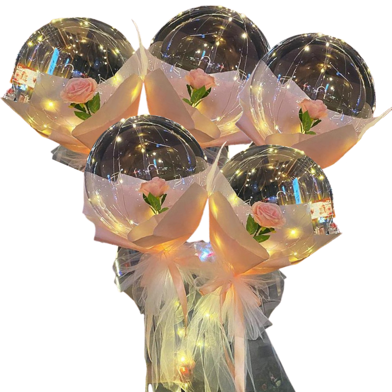 Wunderschöne Rosen LED Ballon