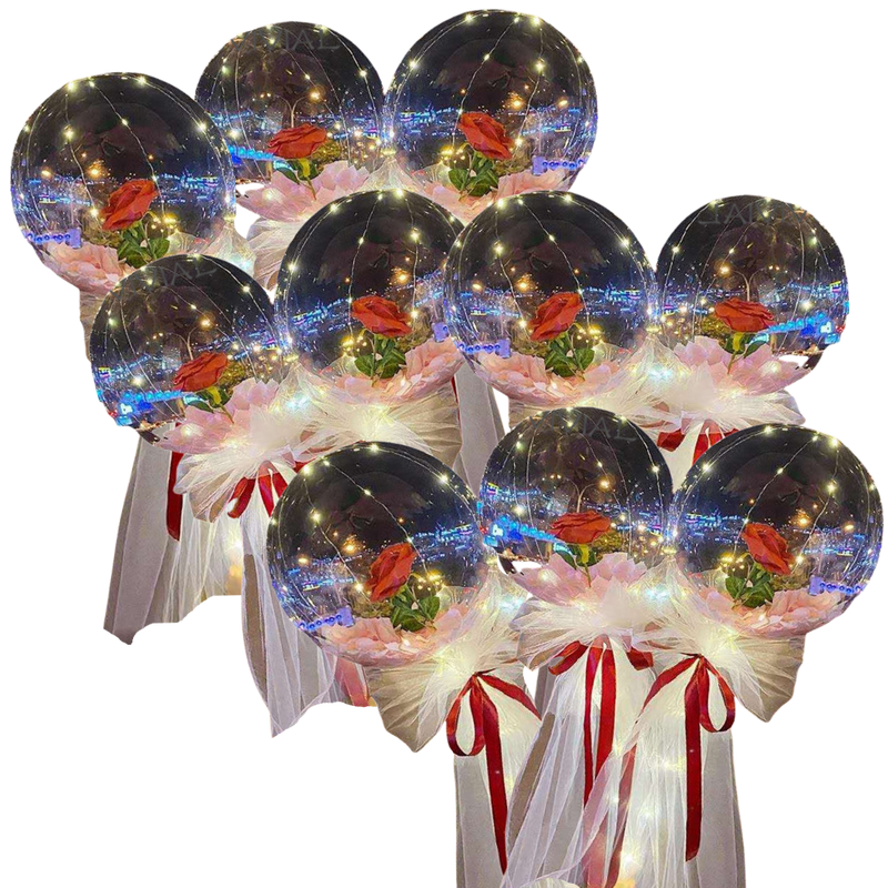 Wunderschöne Rosen LED Ballon