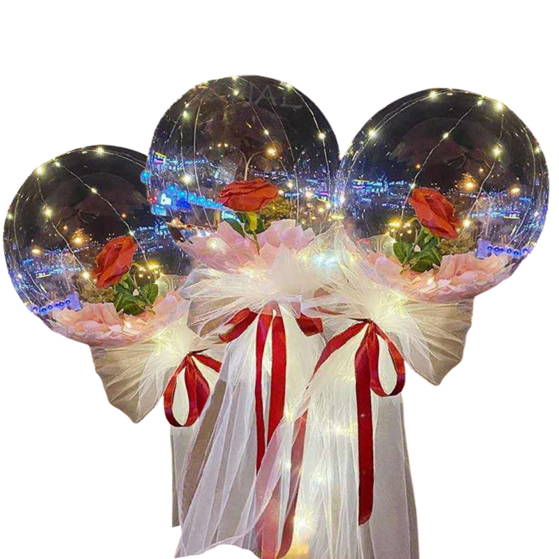 Wunderschöne Rosen LED Ballon