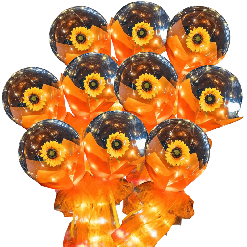 Wunderschöne Rosen LED Ballon