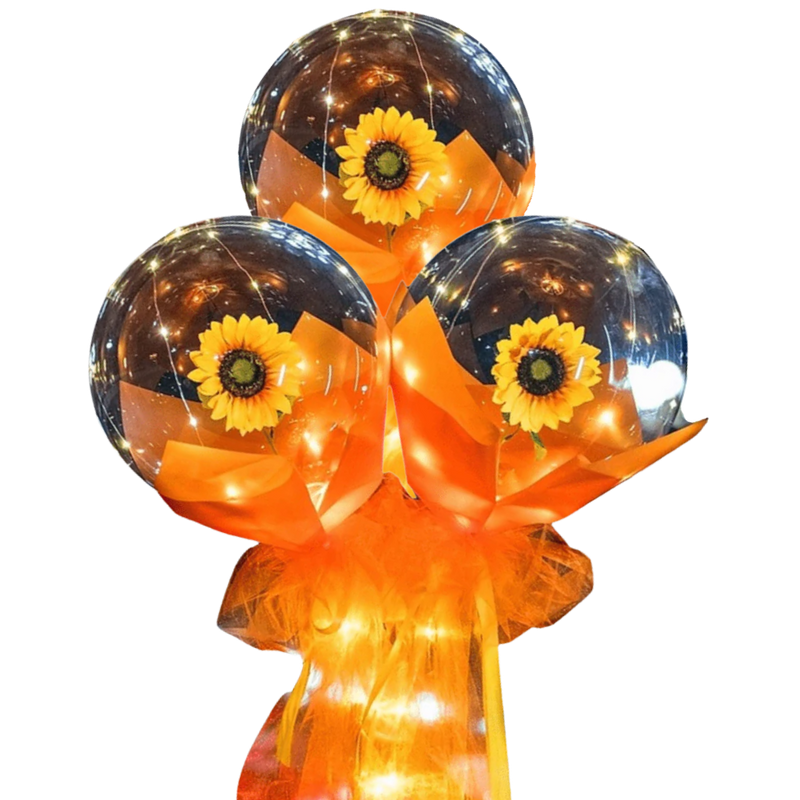 Wunderschöne Rosen LED Ballon