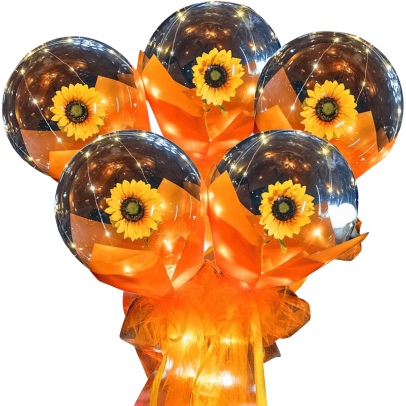 Wunderschöne Rosen LED Ballon