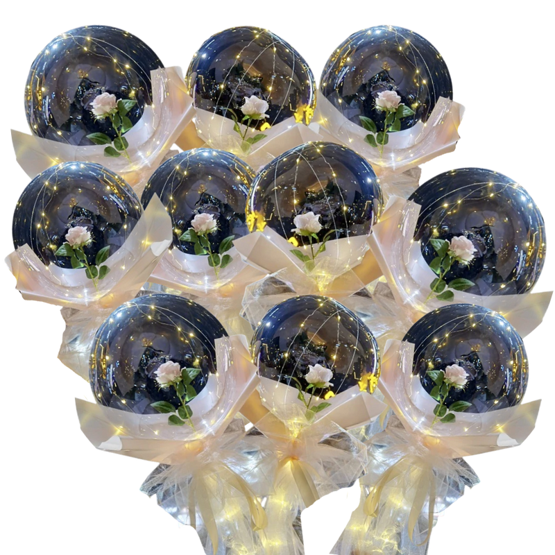 Wunderschöne Rosen LED Ballon
