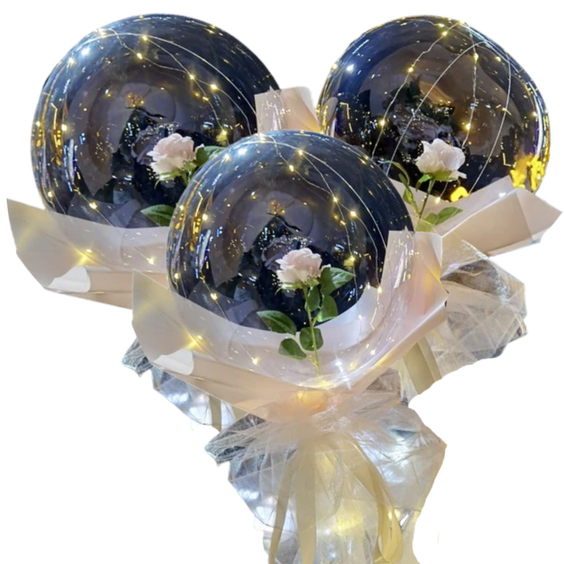 Wunderschöne Rosen LED Ballon