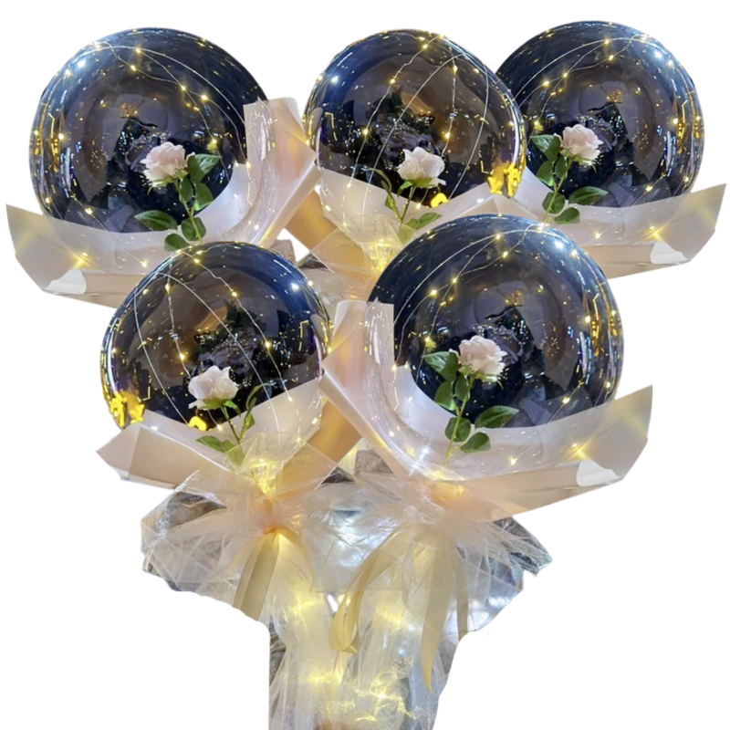 Wunderschöne Rosen LED Ballon