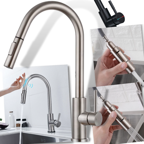 Flexible Küchenarmatur mit Sensor