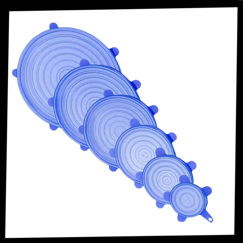6 Stück Silikon-Stretch-Deckel
