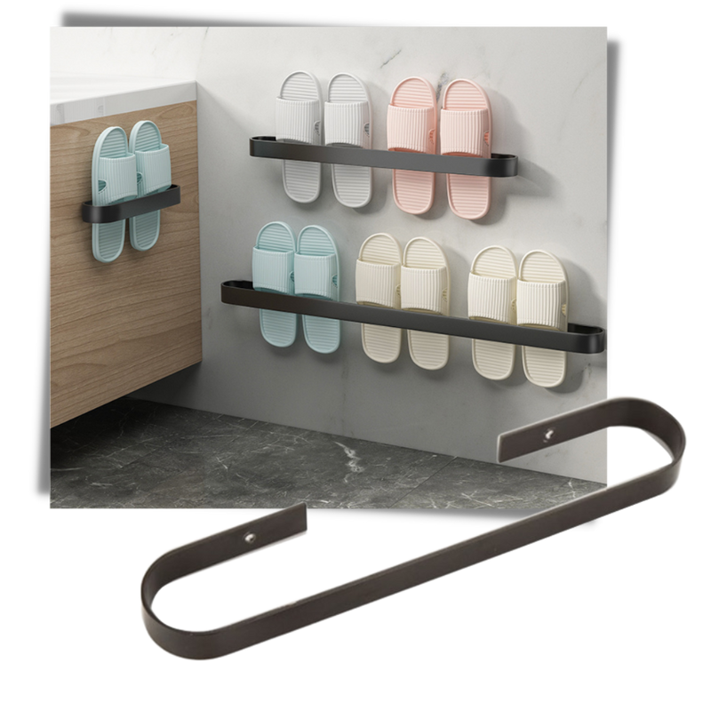 Pantoffelständer aus Aluminium für die Wandmontage