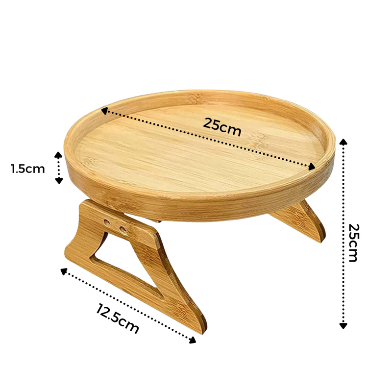 Klappbarer Armlehnentisch aus Holz