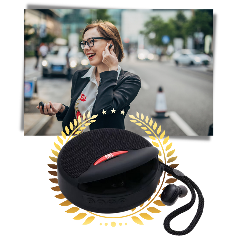 Kabelloser Bluetooth-Lautsprecher mit Kopfhörern