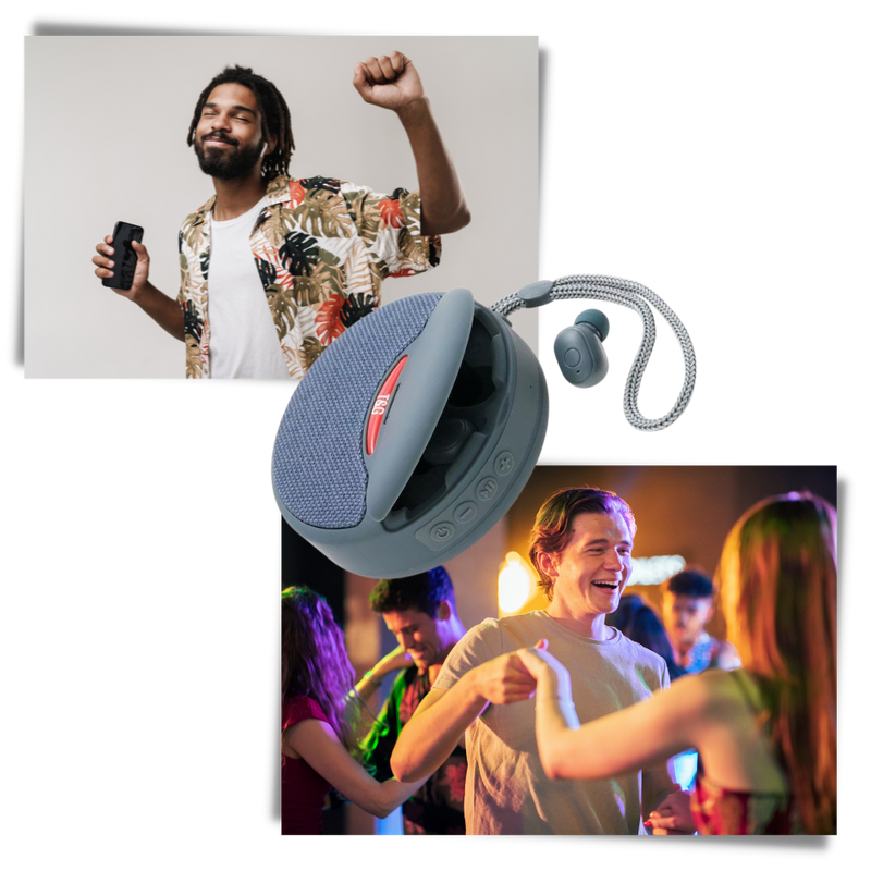 Kabelloser Bluetooth-Lautsprecher mit Kopfhörern