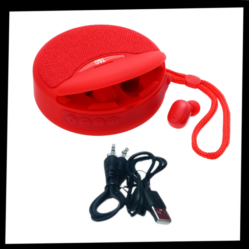 Kabelloser Bluetooth-Lautsprecher mit Kopfhörern