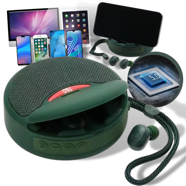 Kabelloser Bluetooth-Lautsprecher mit Kopfhörern