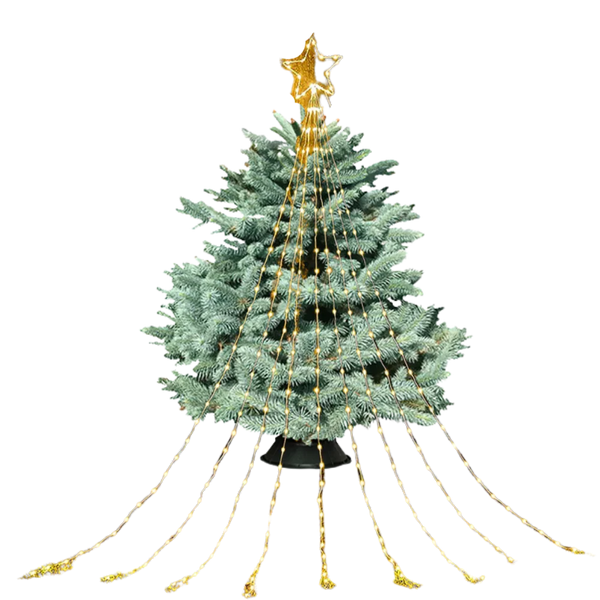 Weihnachtsbaum Wasserfall Lichterketten