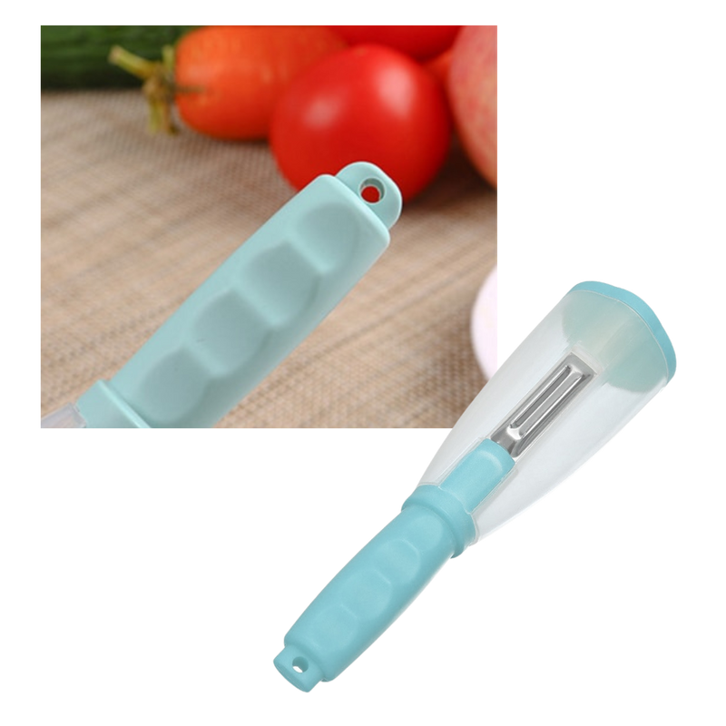 Obst- und Gemüseschäler mit Auffangbehälter