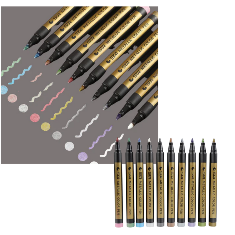10er-Pack Metallic-Farbmarker