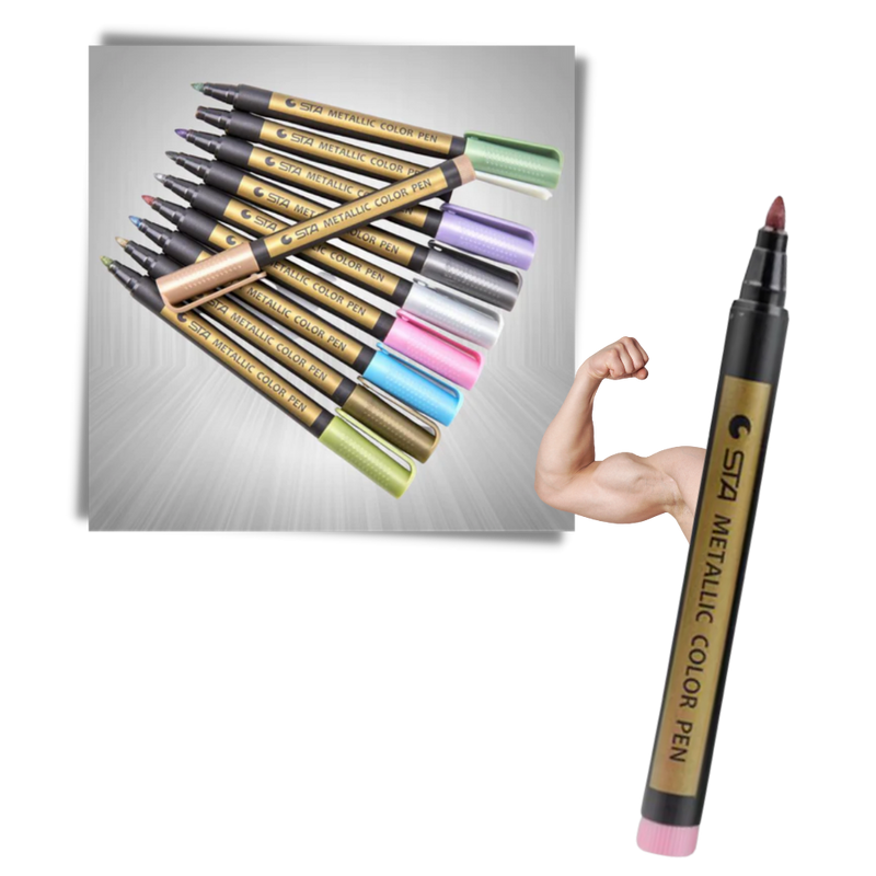 10er-Pack Metallic-Farbmarker