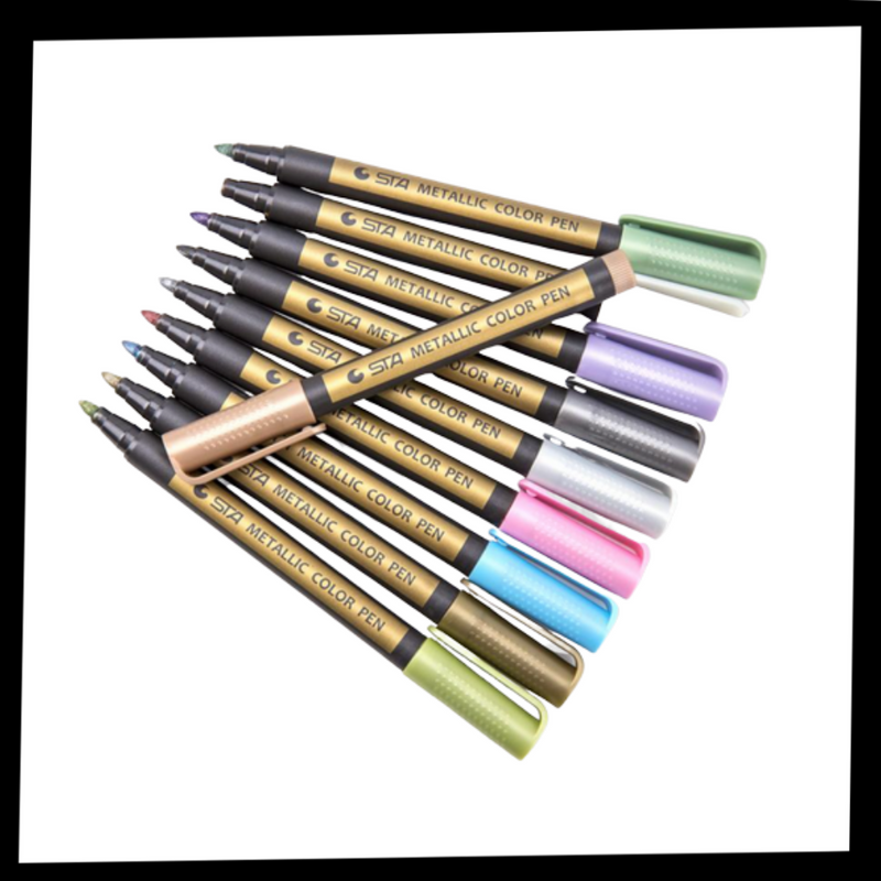 10er-Pack Metallic-Farbmarker