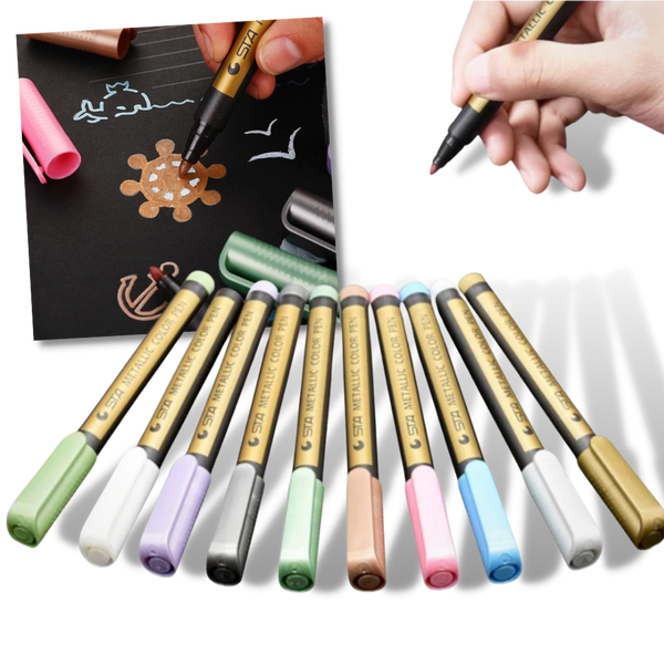 10er-Pack Metallic-Farbmarker