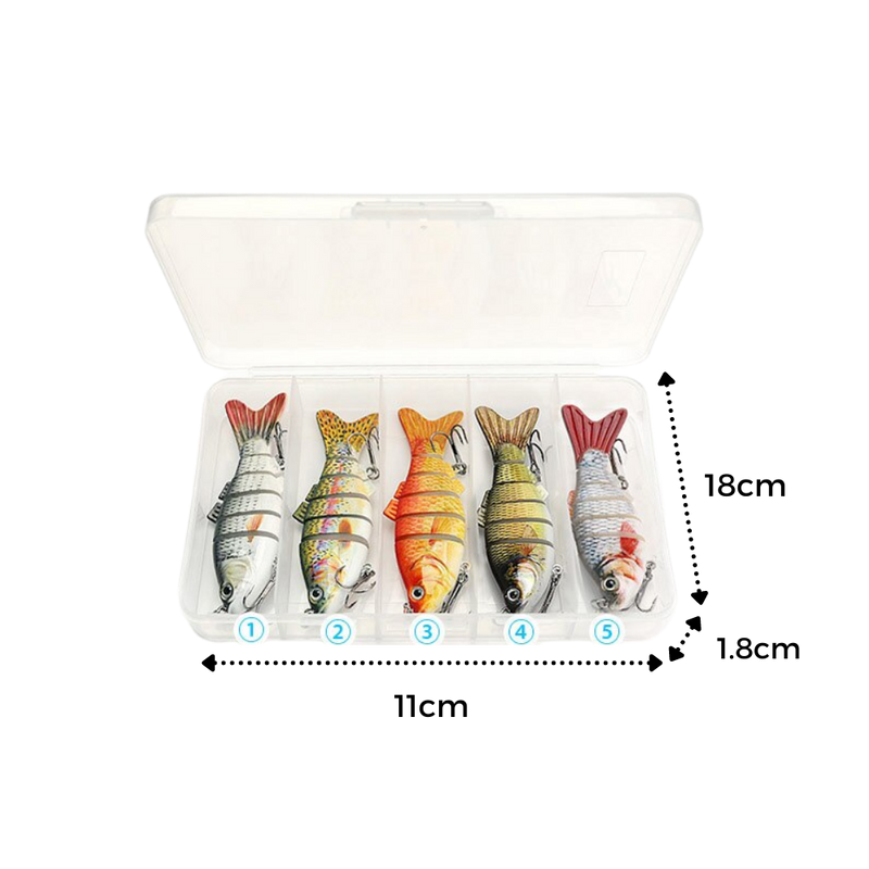 Set mit künstlichen Wobbler-Angelködern