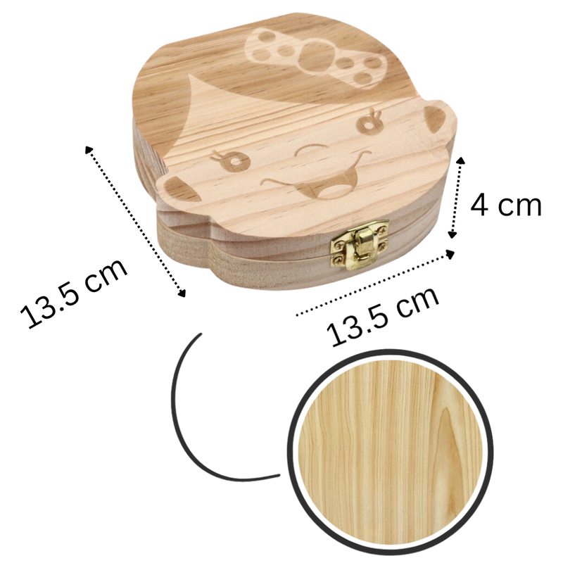 Babyzahndose aus Holz