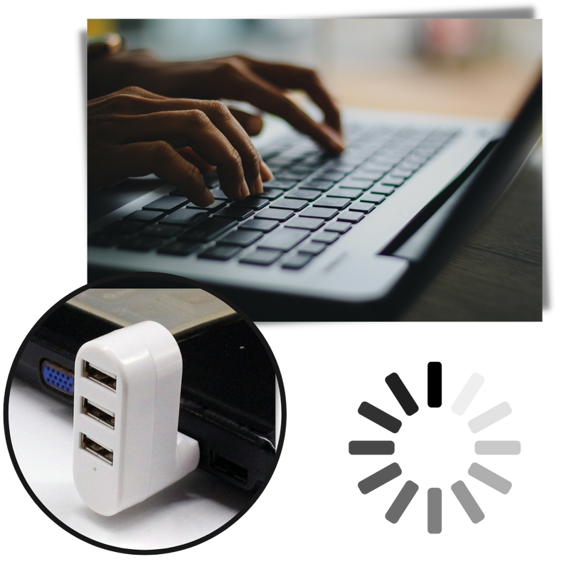 USB-Drehadapter mit mehreren Anschlüssen