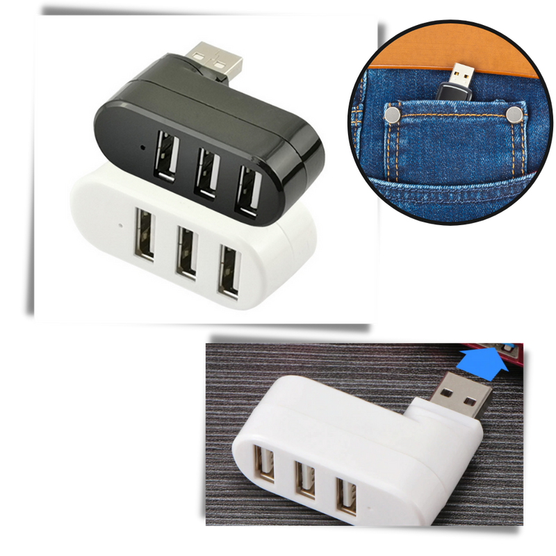 USB-Drehadapter mit mehreren Anschlüssen