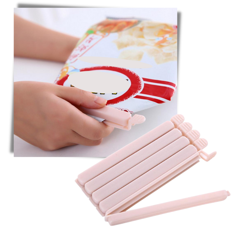 Packung mit 15 Dichtungsclips für Lebensmittelpakete