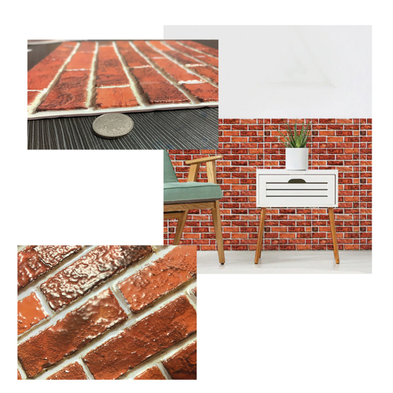 3D-Schaumstoff-Wandfliesen zum Abziehen und Aufkleben